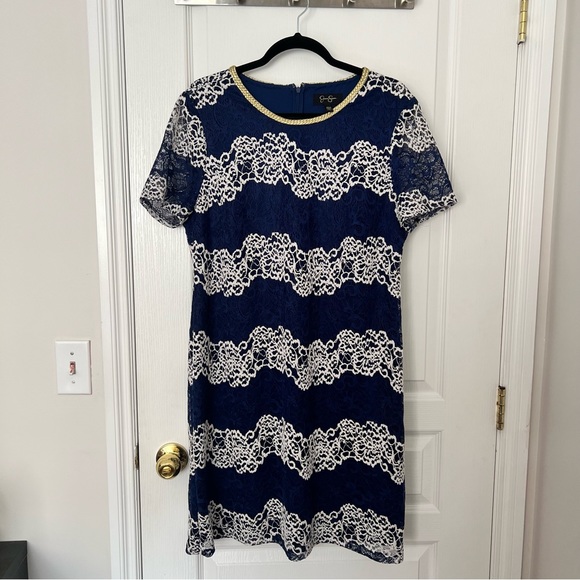 Blue Lace Dress - Picture 1 of 6